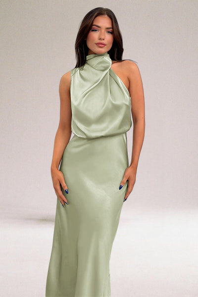 Sofia - Glammour Kleid aus Satin mit Halfter
