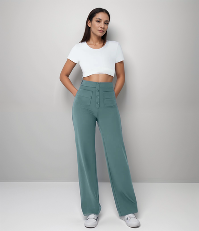 Bianca - Elastische Hose mit hohem Bund (1 kaufen, 1 gratis)