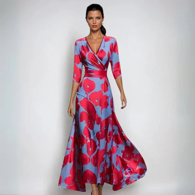 Anna - Elegantes Blumenmuster-Kleid