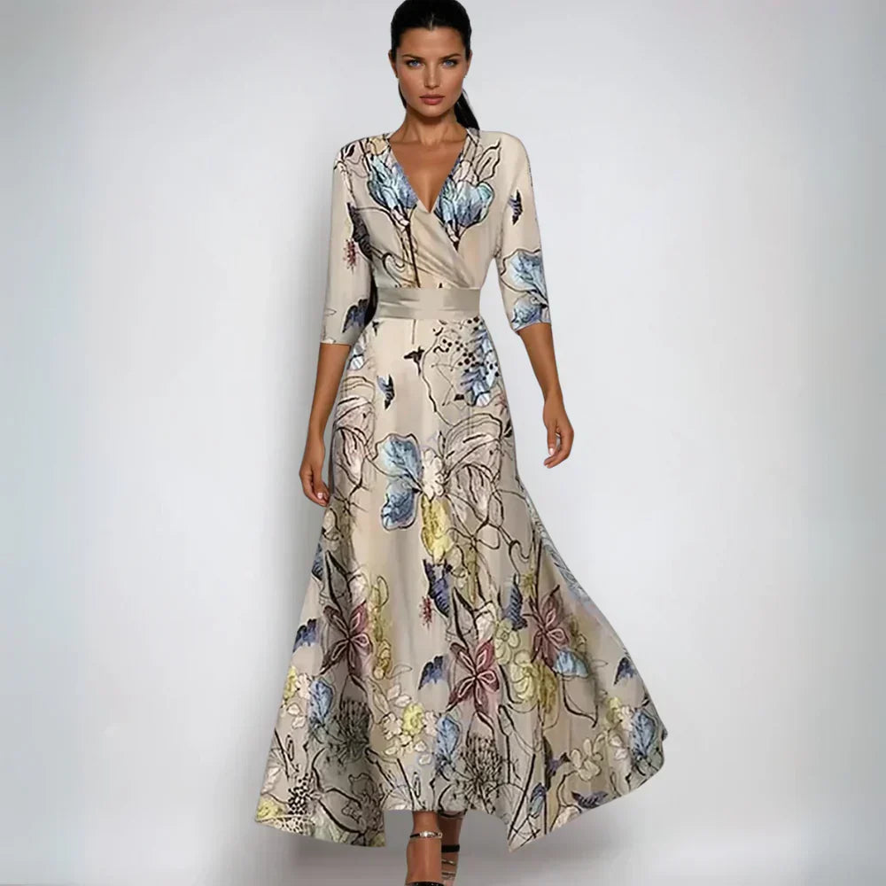 Anna - Elegantes Blumenmuster-Kleid