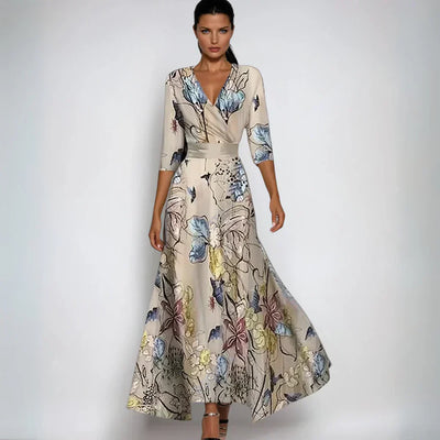 Anna - Elegantes Blumenmuster-Kleid