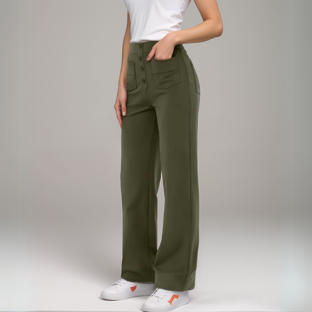Bianca - Elastische Hose mit hohem Bund (1 kaufen, 1 gratis)