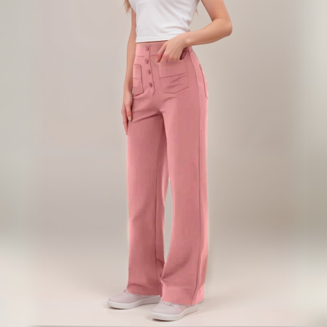 Bianca - Elastische Hose mit hohem Bund (1 kaufen, 1 gratis)