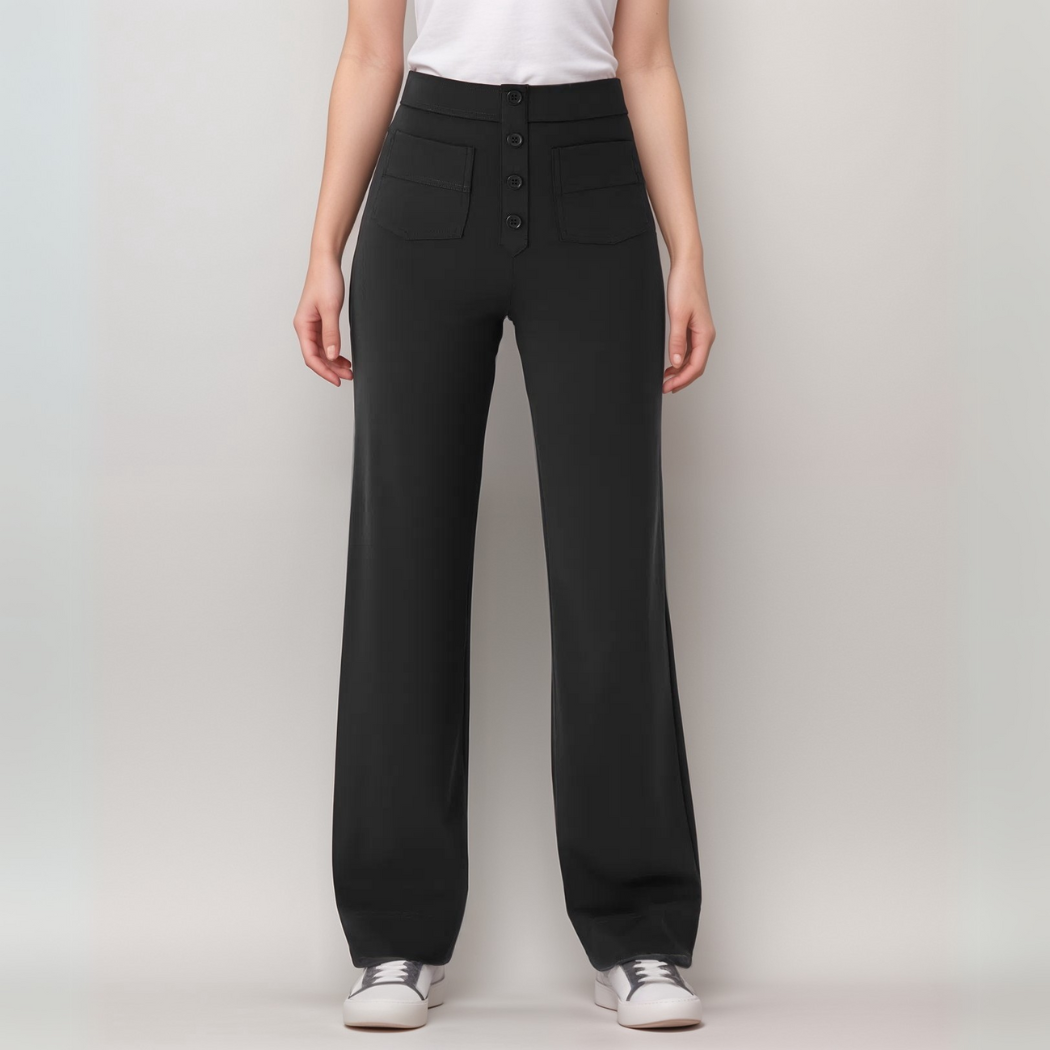 Bianca - Elastische Hose mit hohem Bund (1 kaufen, 1 gratis)
