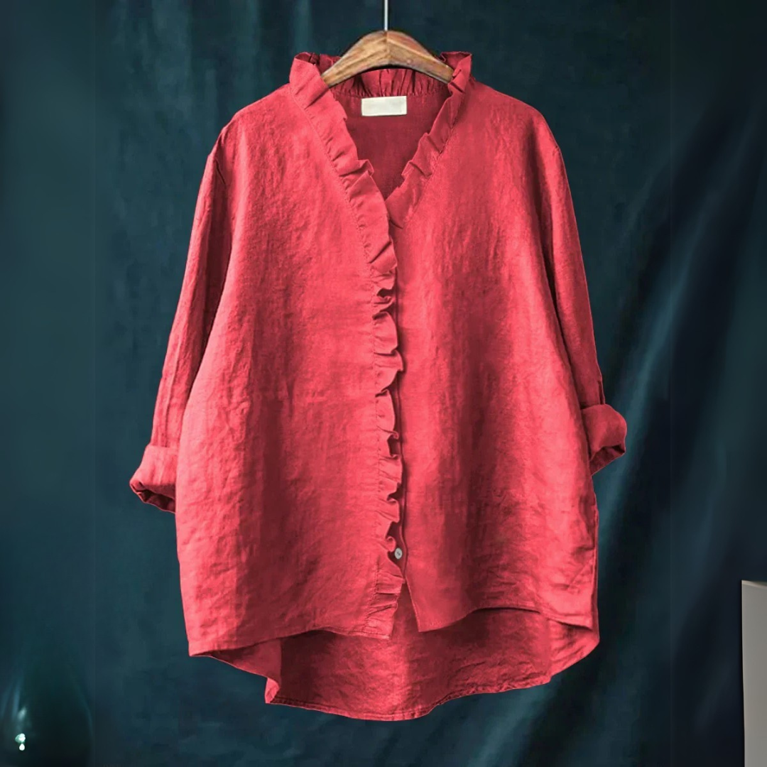 Jutta - Freizeitshirt mit Volants