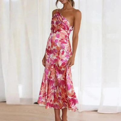 Meike - Elegantes asymmetrisches Kleid.