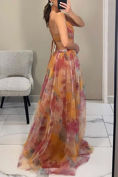 Rebecca - Prächtiges Maxikleid mit floralem Muster