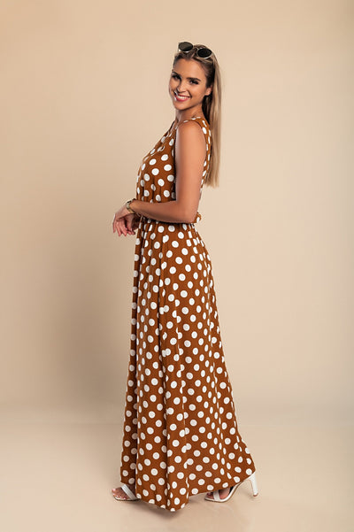 Mila - Langes Kleid mit Punkten