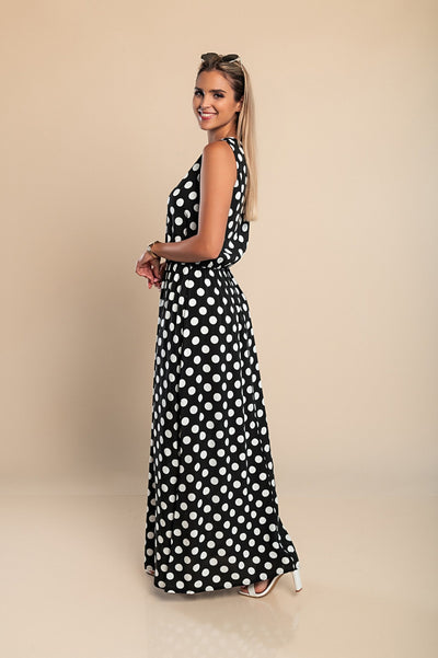 Mila - Langes Kleid mit Punkten