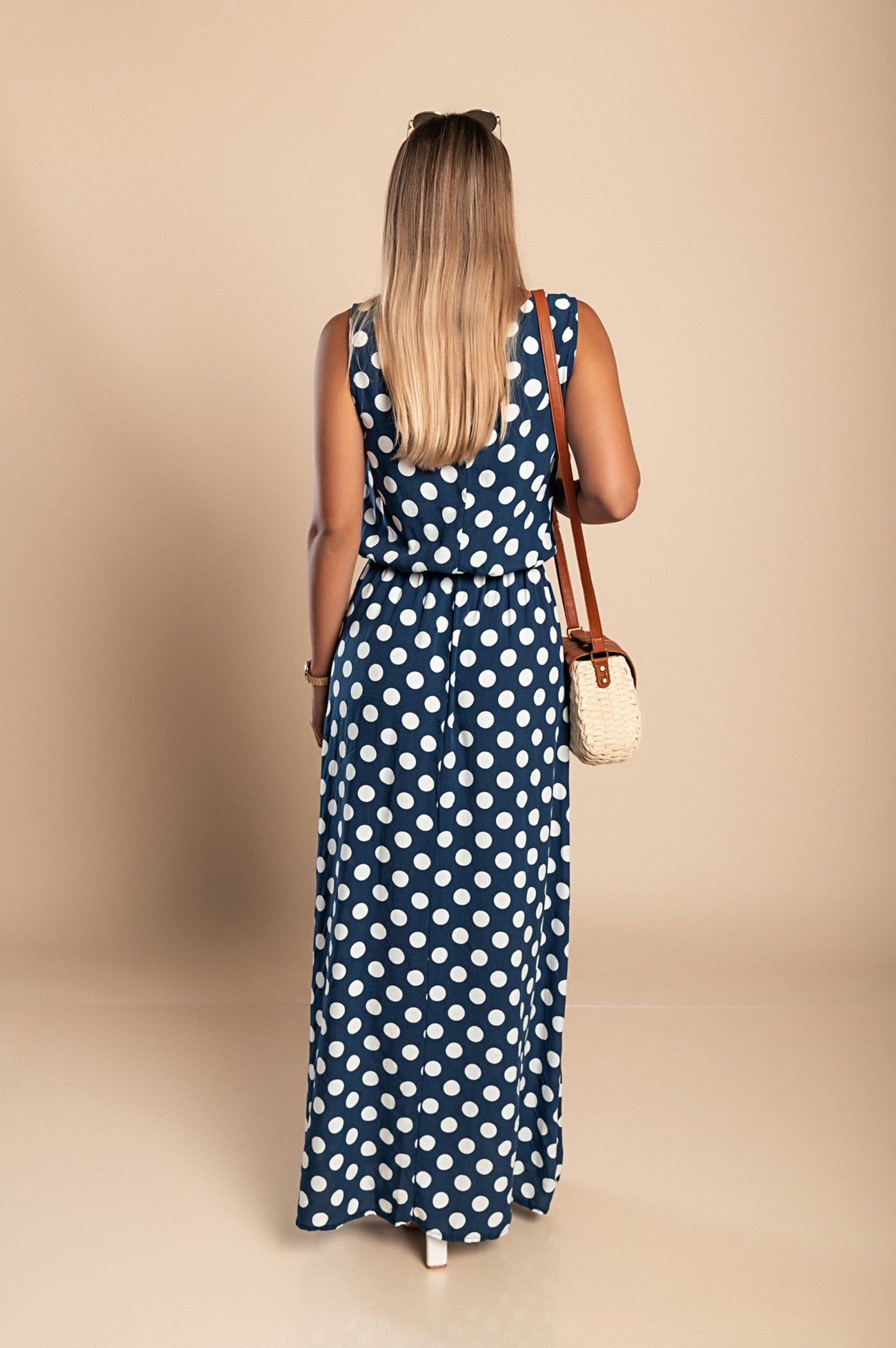 Mila - Langes Kleid mit Punkten