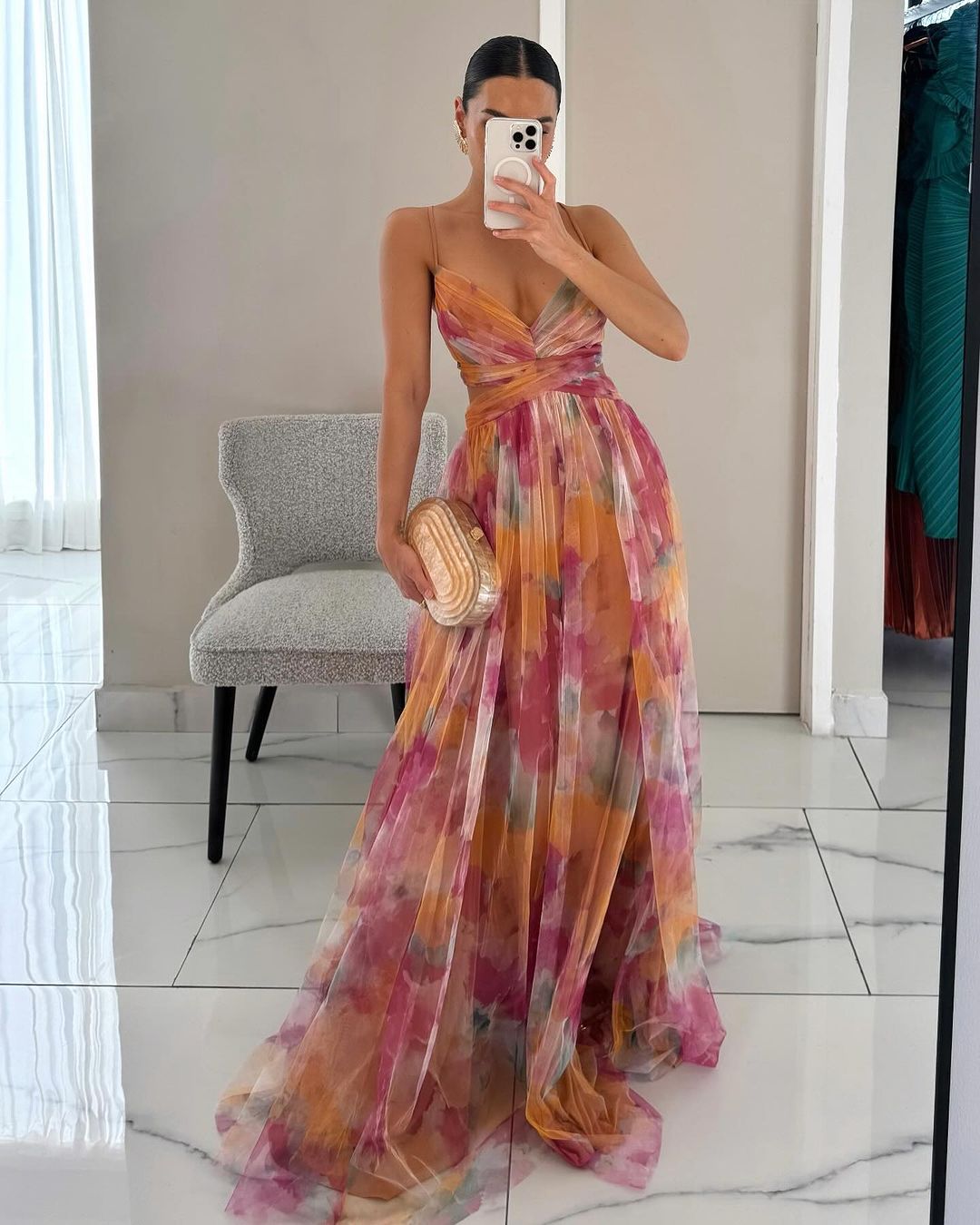 Rebecca - Prächtiges Maxikleid mit floralem Muster