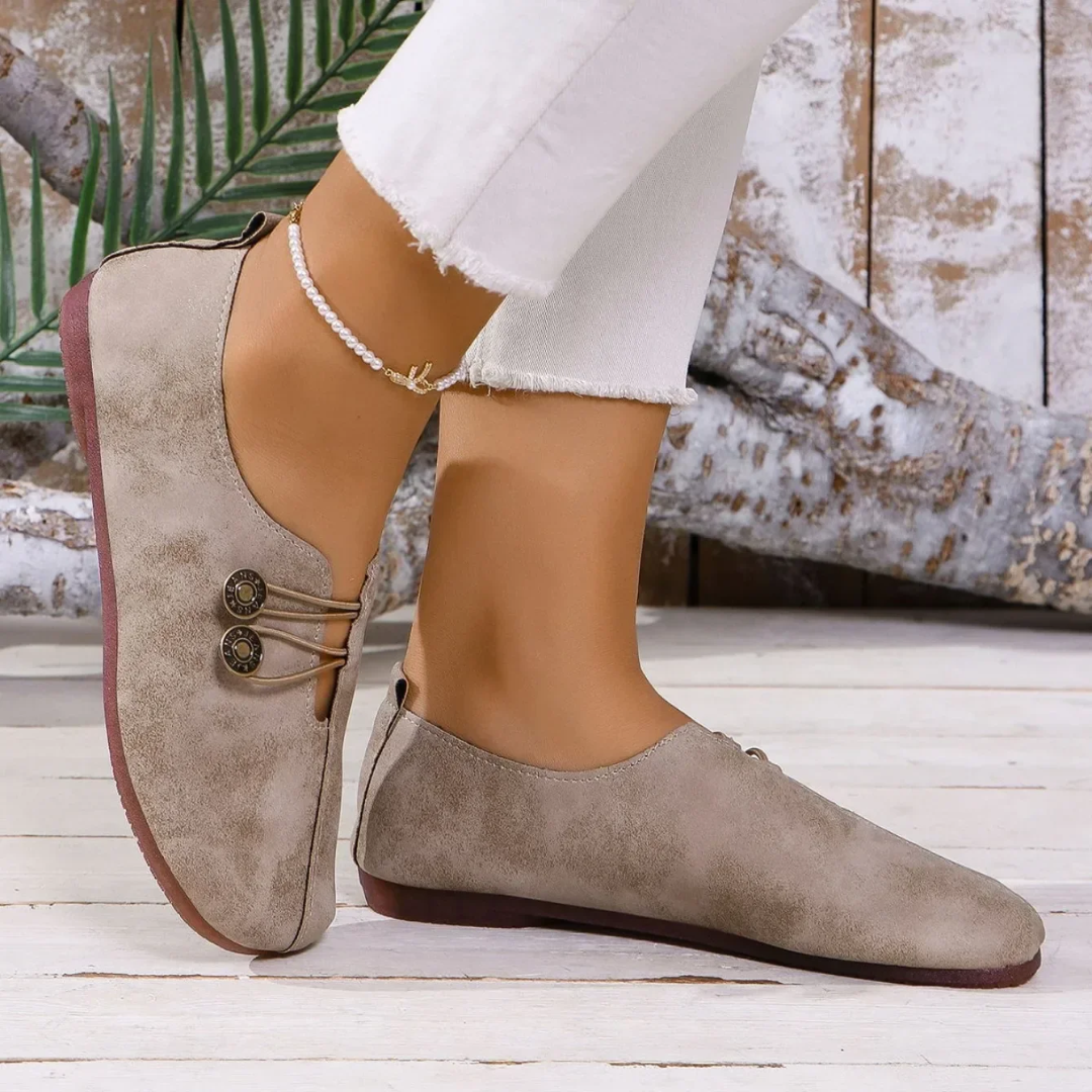 Luna - Mokka-Veganleder Loafer