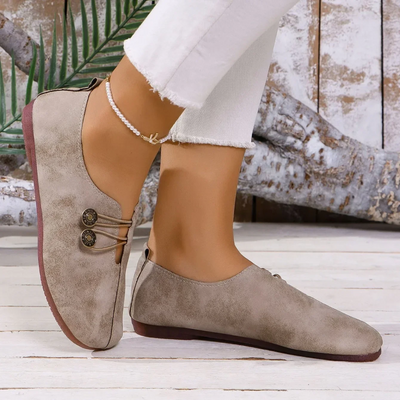 Luna - Mokka-Veganleder Loafer