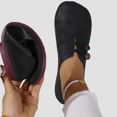 Luna - Mokka-Veganleder Loafer
