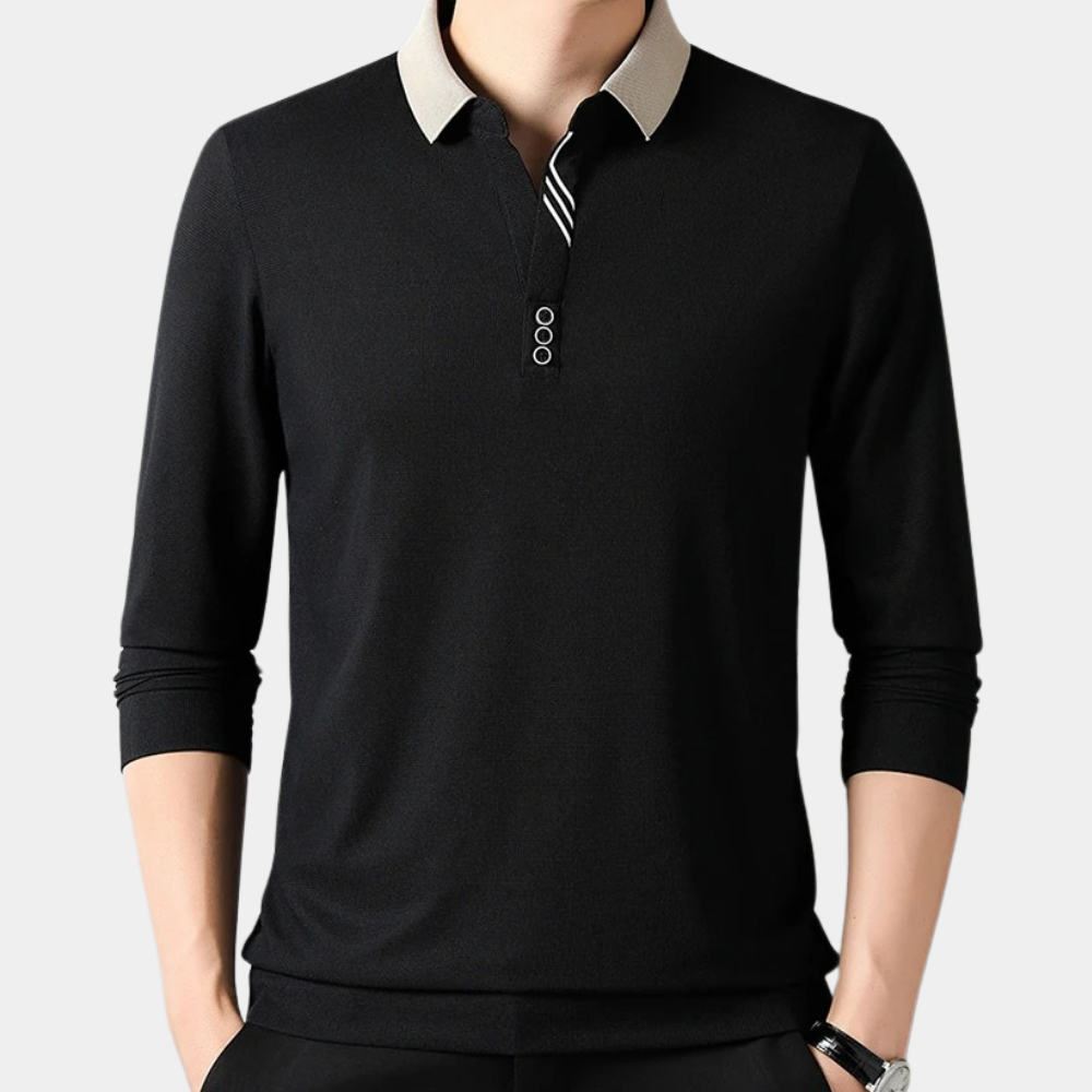 Jakob - Herren Poloshirt mit langen Ärmeln für den Freizeitlook