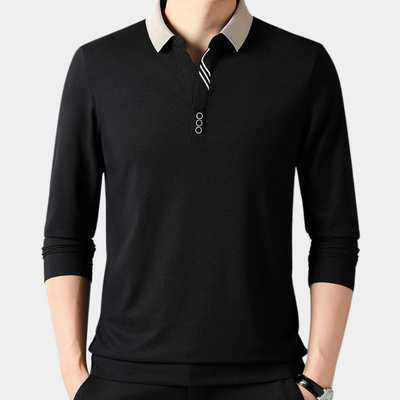 Jakob - Herren Poloshirt mit langen Ärmeln für den Freizeitlook