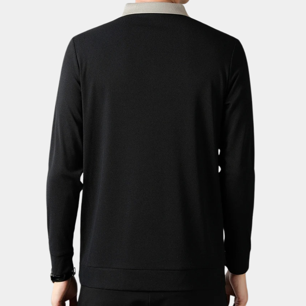 Jakob - Herren Poloshirt mit langen Ärmeln für den Freizeitlook