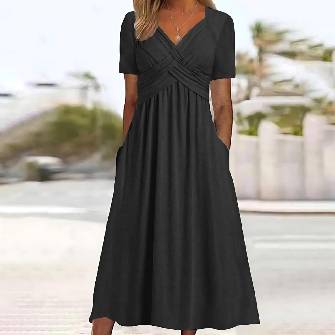 SONJA - Midi Kleid mit schmeichelnder Silhouette für elegante Anlässe