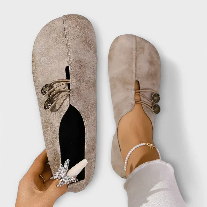 Luna - Mokka-Veganleder Loafer