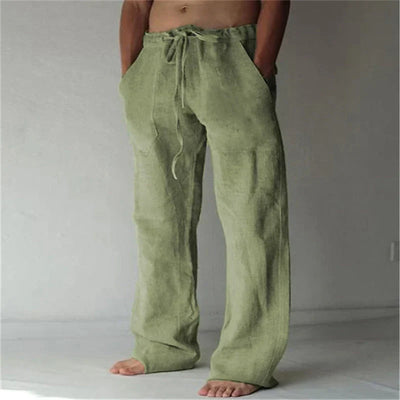 Remko - Herren Leinen Baggy Hose