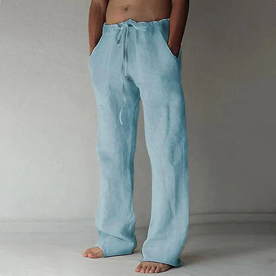 Remko - Herren Leinen Baggy Hose