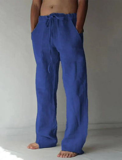 Remko - Herren Leinen Baggy Hose