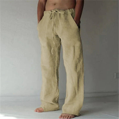 Remko - Herren Leinen Baggy Hose