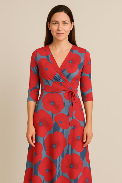 Anna - Elegantes Blumenmuster-Kleid