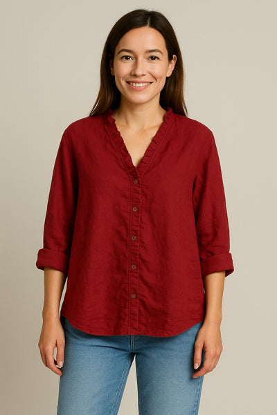 Jutta - Freizeitshirt mit Volants