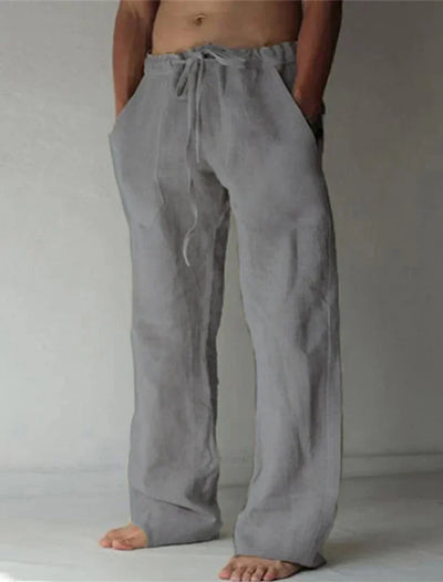 Remko - Herren Leinen Baggy Hose
