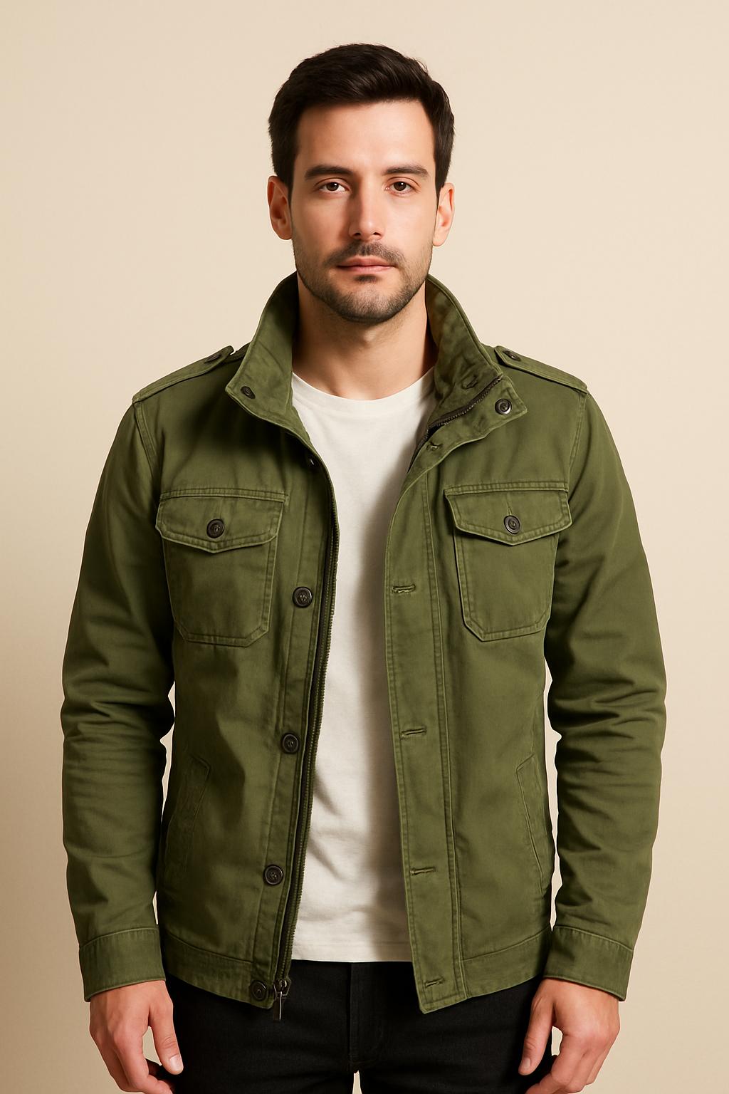 Caspar - Vintage Jeansjacke mit zahlreichen Taschen