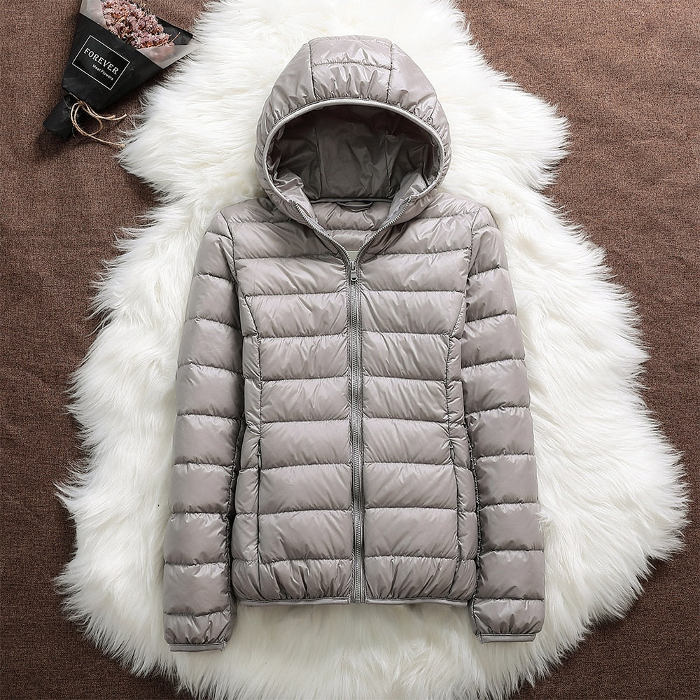 Robin - Neue wasserdichte Jacke mit weißer Daune