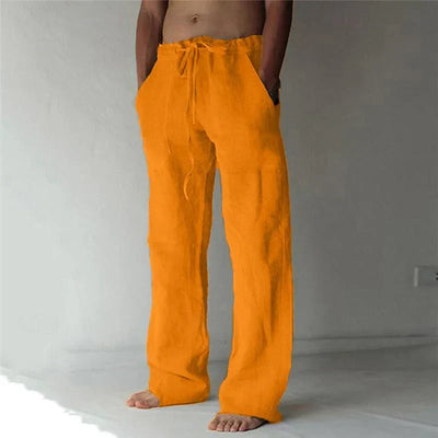 Remko - Herren Leinen Baggy Hose