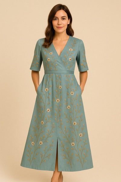 Sofie - Elegantes florales Maxikleid