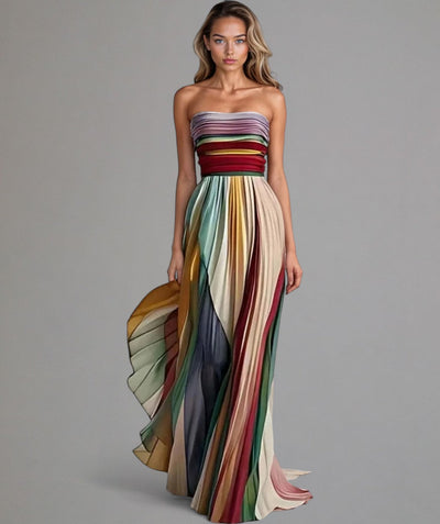 Camilla - Ärmelloses Kleid mit buntem Stil
