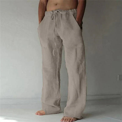 Remko - Herren Leinen Baggy Hose