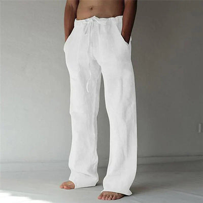 Remko - Herren Leinen Baggy Hose