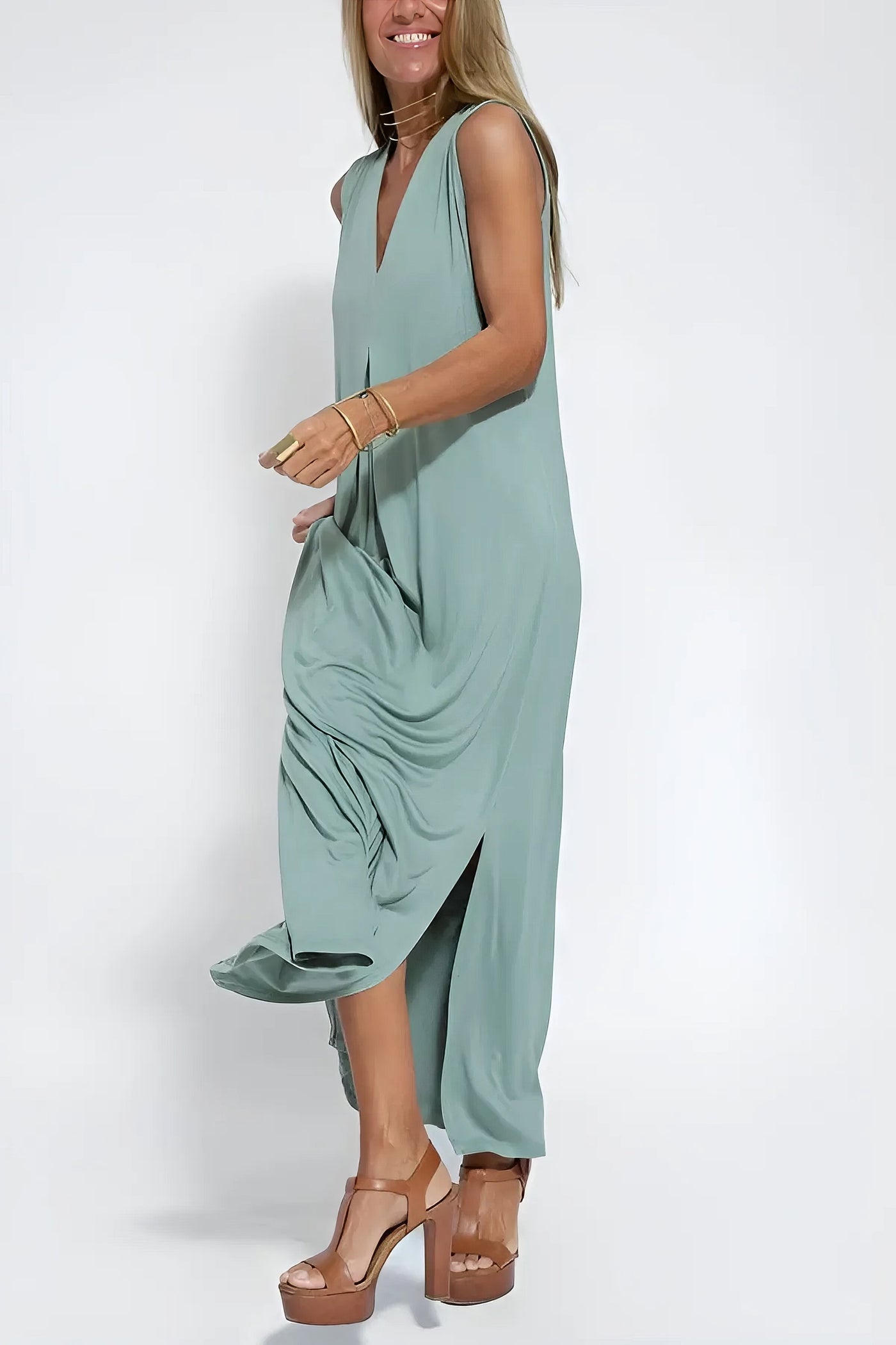 Katja - Elegantes Langkleid mit Passendem Cardigan als Geschenk