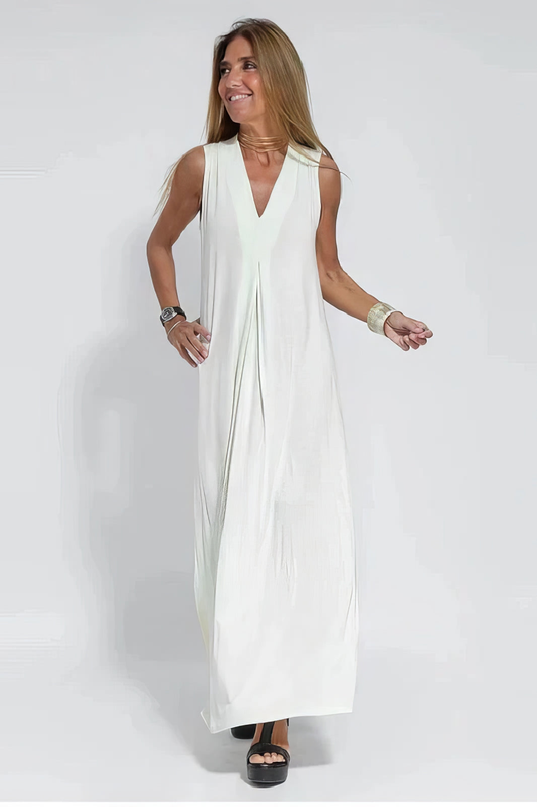Katja - Elegantes Langkleid mit Passendem Cardigan als Geschenk